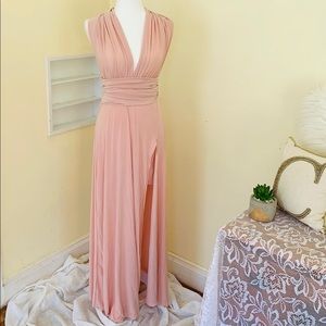 multiway side split skirt maxi dress